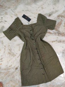 Olive Green Mini Frock