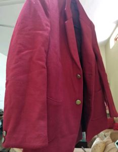 Maroon woollen blazer