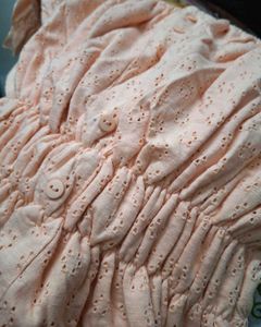 Zudio Peach Puff Sleeve Blouse Top