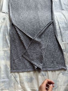Gray Bodycon Midi Dress