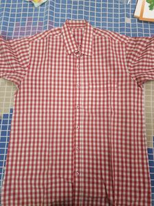Red Check Shirt In Half Sleeve For Men Xl Size