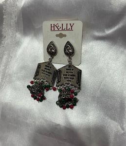 oxidized Ethnic Jhumka Earrings