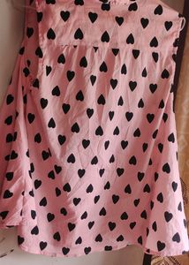 New Pink Heart Print Top