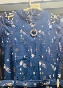 Stylish Navy Blue Kurta