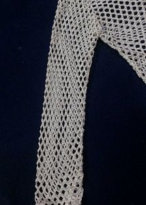 White Fishnet Top mesh crochet crop to