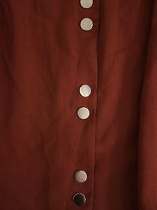 Rust Button-Down Formal Top