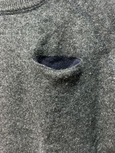 Gray Crewneck Sweater with Pocket