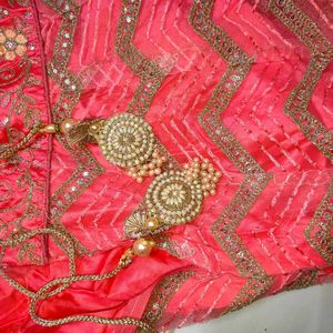 Pink Embroidered Lehenga