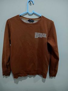 Brown Graphic Print Pullover