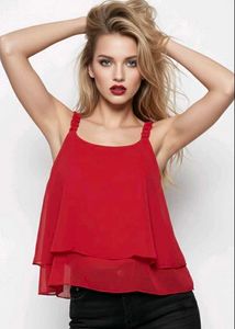 Red Layered Cami Top