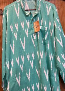 FREE WITH PYJAMA+ MEN&#39;S Ikat Print Kurta