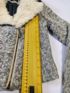 Stylish Girl's Fur Collar Jacket Size 12 -14