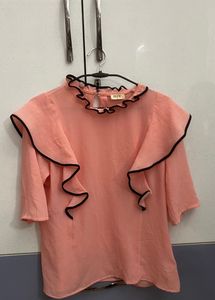 Peach Ruffled Top