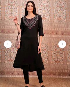 Vishudh Black Ethnic Kurta