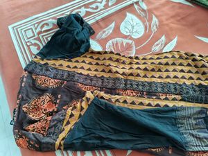 Black &amp; Brown Kurti For Women