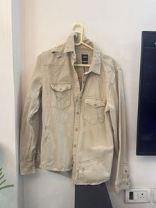 Zara Distressed Denim Shirt