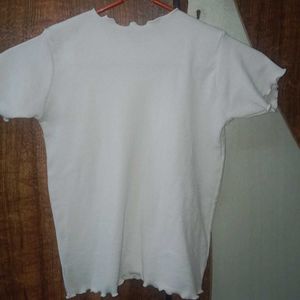 Cute Ruffle Trim Knit Top