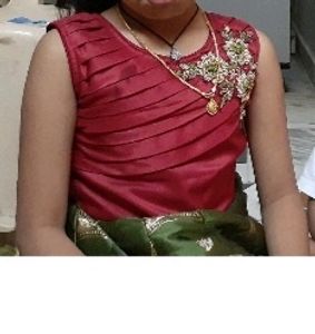 Rose Brand  beautiful   Embroidery  Frock