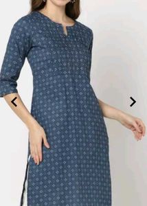 Avaasa Elegant Blue Printed Kurta