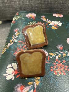 Handmade Clay Plus Resin Toast Earrings