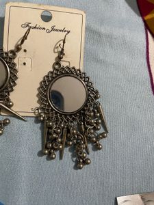 Oxidised Mirrio Earings