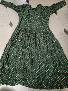 Green Printed Top