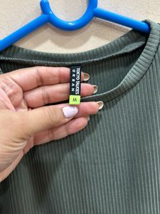 PRICES DROPPED! Olive Sexy Ribbed Bodycon Dress