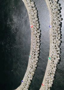 Heavy Anklets In Silver Colour