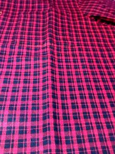 Shirt Colour-red With Black