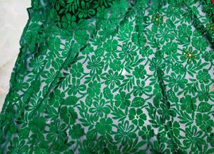 Embroidered Green Saree