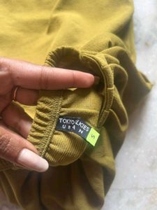 Olive Puff Sleeve Top