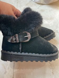 Black Furry Boots
