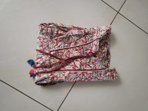 Floral Print And Flarred Top
