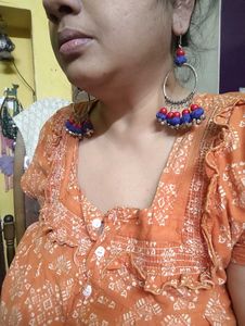 Oversized Ethnic Beaded Danglers