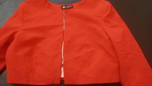 Red Crop Blazer