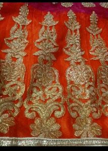 Vibrant Orange and Pink Lehnga Set