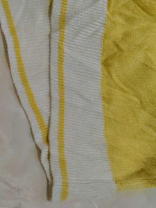 Vintage Yellow Quarter-Zip Knit Top