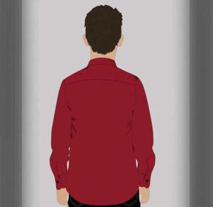 Burgundy Band Collar Shirt