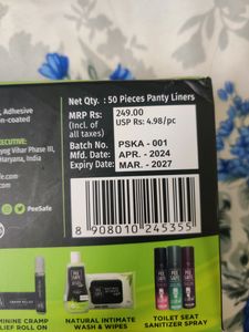 Pee Safe Panty Liners (Pack Of 50)