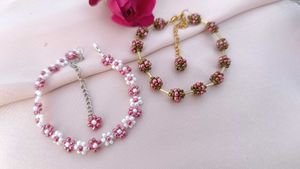 Handmade Beaded Flower Bracelets