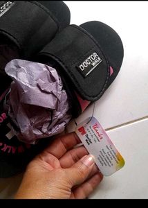 Orthopedic Flip Flops Black &amp; Pink