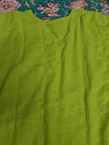 Green Cotton Kurta