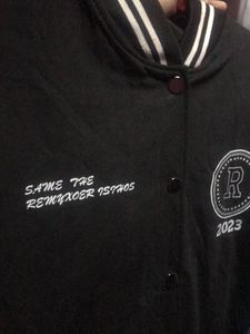 Stylish Black Varsity Jacket Dress