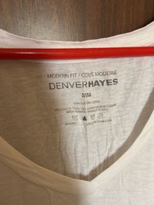 White V-Neck Short Sleeve Tee