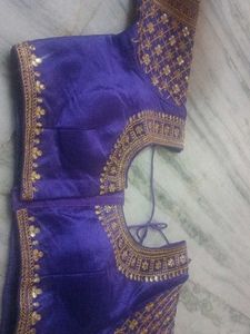 Embroidered Purple Blouse