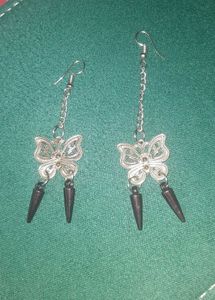 Butterfly Asymmetrical Grunge Earrings