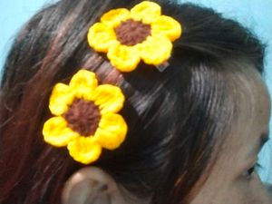 Cute crochet Hairclips 🌻