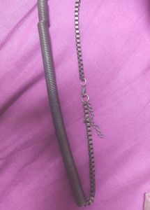 Unique Silver Tone Chain Necklace Y2k korean Style