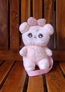 Pink Plush Lamb Bag