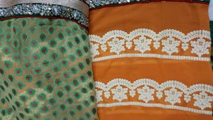 Designer Georgette Saree With Ready Blouse